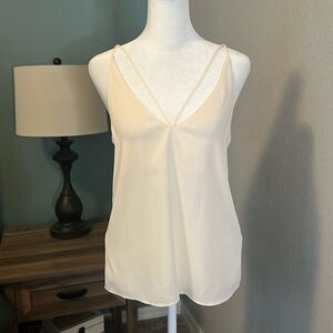 Topshop Ivory Satin Strappy Camisole Size 4